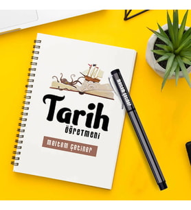 Tarih Öğretmeni Temalı Defter ve Kalem