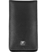 Maniküreset und Pediküreset Nagelpflege aus Echtleder mit Druckknopf, CLASSIC INOX, 4-teilig, schwarz