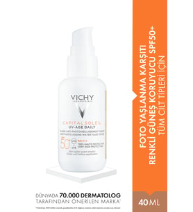Vichy Capital Soleil Uv-Age Fluide Solaire Anti-Âge Teinté Sfp50+