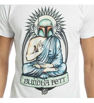 Bant Giyim - Star Wars Mandalorian Boba Fett Beyaz Erkek Tişört