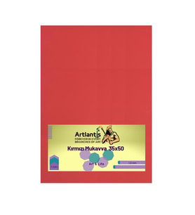 Kırmızı Renkli Mukavva 35x50 5 Adet Artlantis Renkli Mukavva 5 Adet