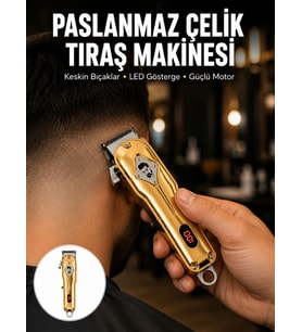 1800 mAh Bataryalı Uzun Kullanım Süreli Şarjlı Tıraş Makinesi Yeni Nesil