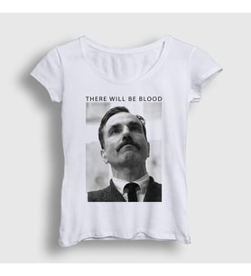 Presmono Kadın Beyaz Sinner Film There Will Be Blood T-Shirt 255367tt
