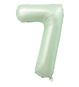 Benim Marifetlerim 7 Rakamı Su Yeşili Folyo Balon 40 inch 90 cm