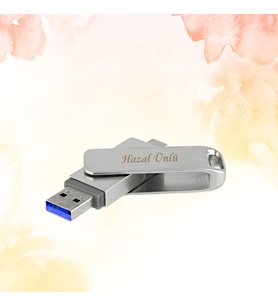 KİŞİYE ÖZEL İSİM BASKILI METAL KUTULU TYPE-C OTG USB BELLEK 3.0-32GB