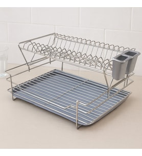 2 Katlı Metal Tabaklık - Mutfak Kurutma Rafı