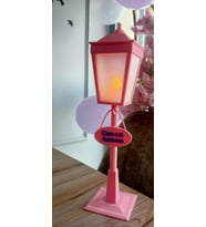 Dekoratif Tealight Sokak Feneri (Pembe)