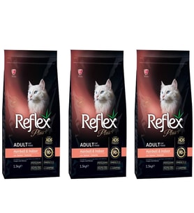 Reflex Plus Somonlu Hairball Yetişkin Kedi Maması 1,5 Kg 3 Adet
