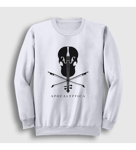 Presmono Unisex Beyaz Cello Apocalyptica Sweatshirt 11025tt