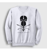 Presmono Unisex Beyaz Cello Apocalyptica Sweatshirt 11025tt
