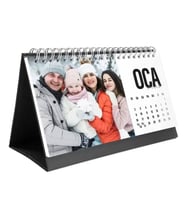 Kişiye Özel Fotoğraflı Takvim 2027 Masa Takvimi Siyah