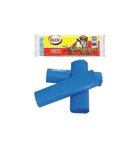 Büyük Boy Çöp Torbası 65 x 80 cm 10 Lu Rulo x 1 Paket = 10 Adet (Mavi)