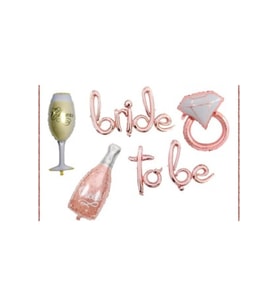 Bekarlığa Veda Setleri Bride To Be Balon Seti  Rose Şampanya Balon