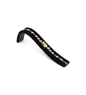 Zirkon Taşlı Asimetrik Modern Bileklik, 18K Altın Kaplama