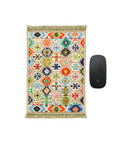 Bursa İpek Krem Dekoratif Küçük Halı Mousepad