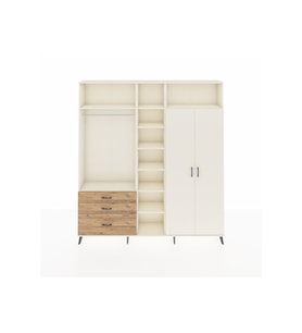 Arges Dolap 10 Raflı 3 Çekmeceli 2 Askılı 220x30x243 Aytaşı-Aytaşı/Çam