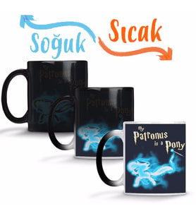 Harry Potter Pony Patronus Sihirli Kupa Bardak Porselen