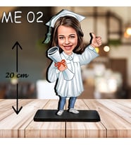 KİŞİYE ÖZEL KARİKATÜR KIZ MEZUNİYET