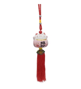 Feng Shui Maneki Neko Şans Kedisi Pembe No.2 (Karışık)