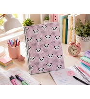 Studi A4 160 Yaprak Çizgili Spiralli Defter – Panda Desenli Okul Ders Not Defteri