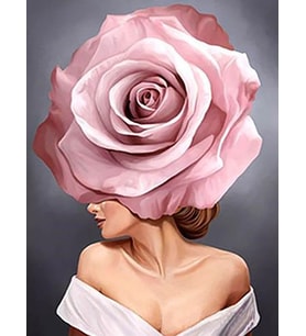 Çiçeklenmek Zerafet Sayılarla Boyama Seti 40x 50 cm ( Tuval Şasesine Gerili)