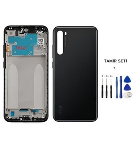 Xiaomi Redmi NOTE 8 FULL Kasa Arka Kapak Takım SİYAH - TAMİR SETİ