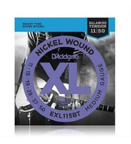 D'Addario EXL115BT XL Nickel Serisi Elektro Gitar Tel Seti (11-50 - Nickel Wound)