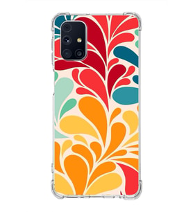 PrintiFy Samsung Galaxy M31s Uyumlu Retro Color 5 Baskılı Şeffaf Köşe Korumalı Antişok Kılıf