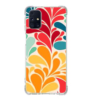 PrintiFy Samsung Galaxy M31s Uyumlu Retro Color 5 Baskılı Şeffaf Köşe Korumalı Antişok Kılıf
