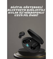 Kulaklık Dijital Göstergeli Bluetooth Bağlantılı Kablosuz Kulak İçi Mikrofonlu Dokunmatik Kontrol