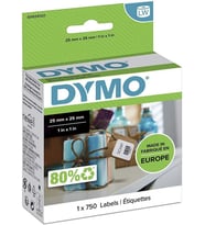 DYMO S0929120 LW Çok Amaçlı Kare Etiket,750 etiket-pk, 25x 25 mm