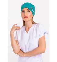 Ameliyat Yeşili Kalp Ritim Nakışlı Doktor Hemşire Hastane Bone