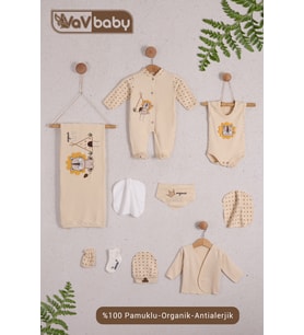 VavBaby Organik Hastane Çıkışı 10’lu Aslanlı