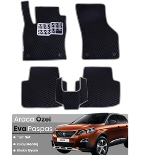 PEUGEOT 3008 (2017-2020) Uyumlu EVA Paspas Tam Set–Araca Özel,Oto Paspas