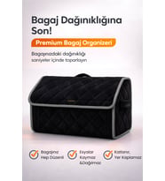 Bagaj Çantası Oto Bagaj Organizer Lüks Tay Tüyü Su Geçirmez Kaymaz Katlanır Düzenleyici