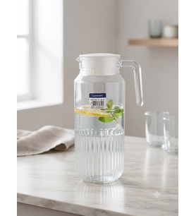 Gridz Buzdolabı Sürahisi + Kapak 1.3 L Şeffaf Cam Sürahi