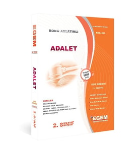Egem Eğitim Yayınları Aöf Adalet Bölümü 2.sınıf 3.yarıyıl Güz Dönemi Ders Kitabı Güncel (Çok Renkli)