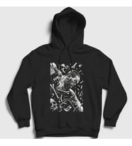 Presmono Unisex Siyah Punch Jon Jones Mma Ufc Kapüşonlu Sweatshirt 428930tt