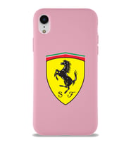 Apple iPhone XR Uyumlu Lansman Kılıf Ferrari Tasarımlı Altı Kapalı İçi Kadife Kaplı  Kapak (Şeffaf)