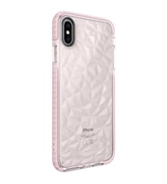 iPhone XS Max 6.5 Kılıf Buzz Köşeleri Airbagli Prizmatik Tasarım (Pembe)