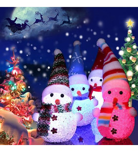 LED IŞIKLI KARDAN ADAM YILBAŞI AĞACI SÜSLERİ RENK DEĞİŞTİREN KARDAN ADAM LED LİGHT SNOWMAN RENKLİ PİLLİ LED IŞIKLI KARDAN ADAM