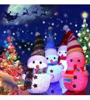 LED IŞIKLI KARDAN ADAM YILBAŞI AĞACI SÜSLERİ RENK DEĞİŞTİREN KARDAN ADAM LED LİGHT SNOWMAN RENKLİ PİLLİ LED IŞIKLI KARDAN ADAM