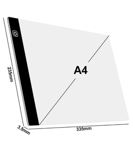 TechTic A4 Led Işıklı(3 Seviye) Çizim Kopyalama Animasyon Portre Dövme Grafik Çizim Tableti