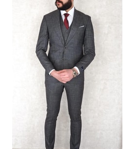 Jan Carlucci Slimfit Yelekli Drop 6 Takım
