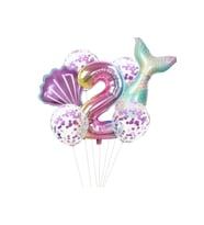 Deniz Kızı Renkli Balon Set 2