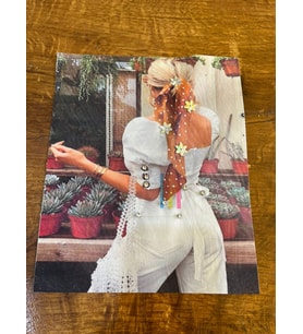 ZİRKON TAŞLI PULLU KIZ ARMA DİKİŞ APLİKE 23X19 CM