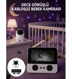 Kablosuz Bebek Kamera Sistemi Ninni Ve Alarm Özellikli Yeni Nesil