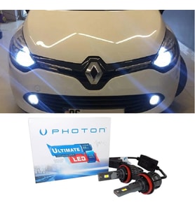 Renault Clio 4 Led Xenon Kısa Far Ampulü H7 Ultimate 9500 Lumens Yeni Seri Beyaz