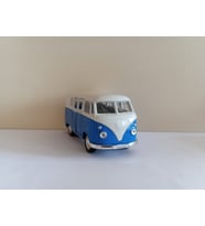 1963 VW T1 BUS 1/36 Ölçek Çek bırak (ÖZEL PLAKALI) (Mavi)