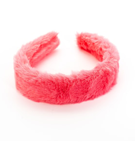 Biem Düz Peluş Taç Koyu Pembe
